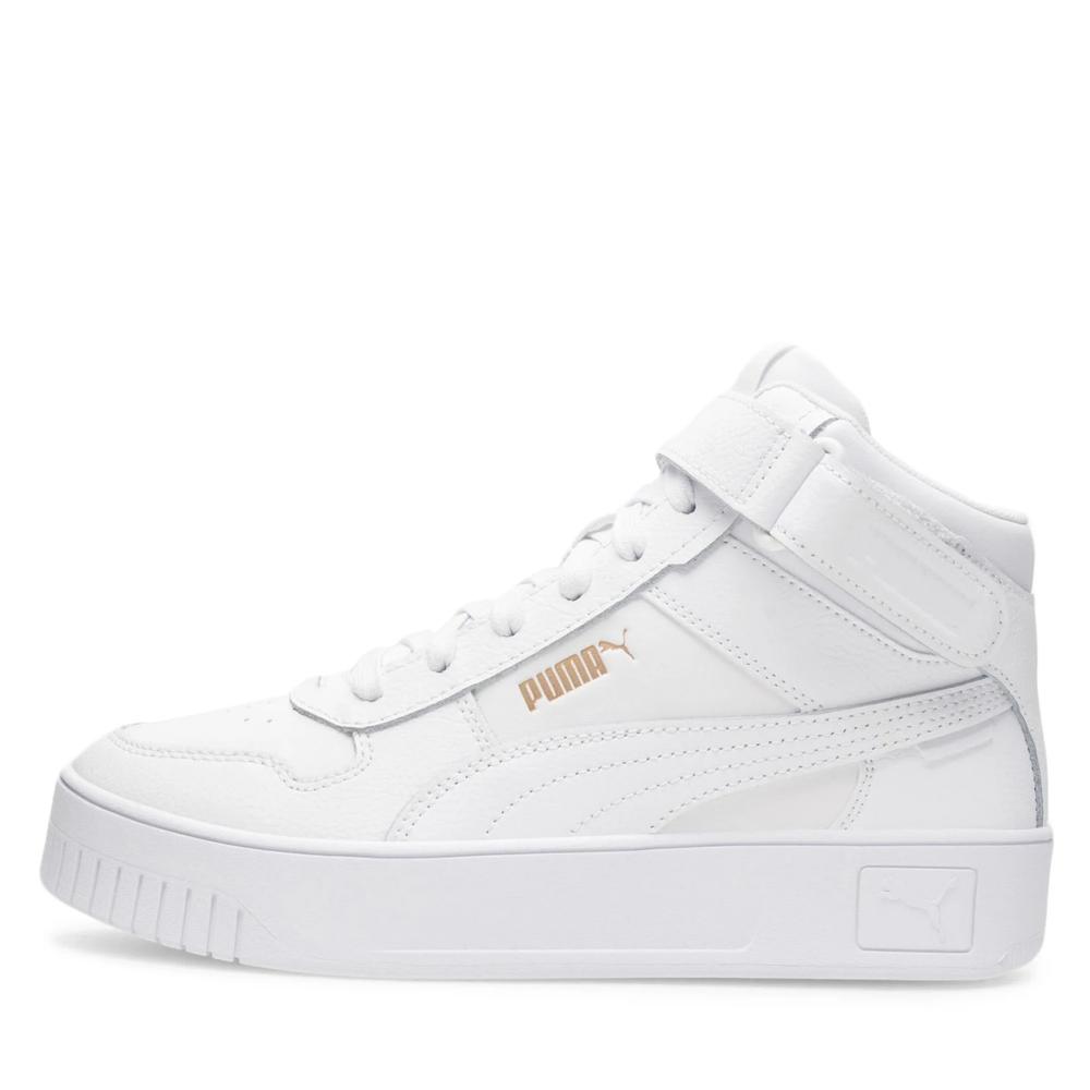 Foto 2 pulgar | Tenis Puma Carina Street Mid Blancos para Mujer