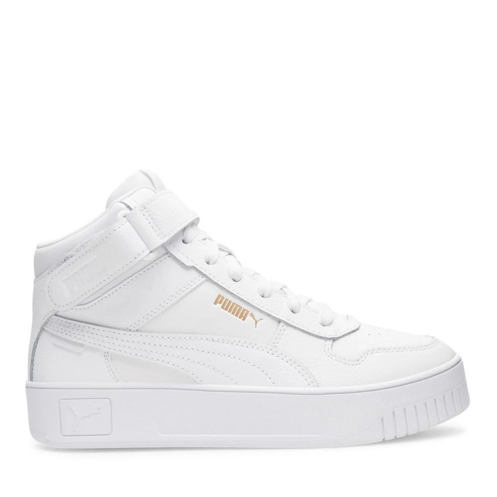 Foto 3 pulgar | Tenis Puma Carina Street Mid Blancos para Mujer