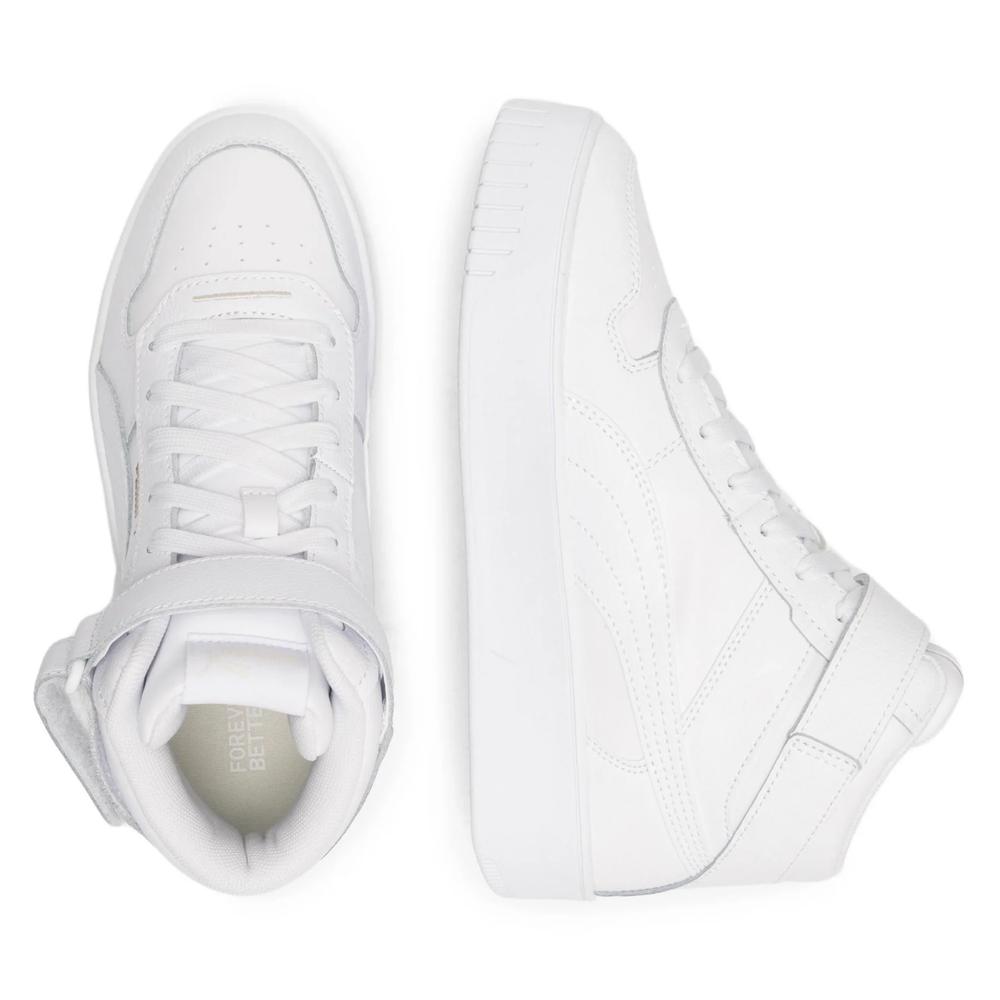 Foto 7 pulgar | Tenis Puma Carina Street Mid Blancos para Mujer