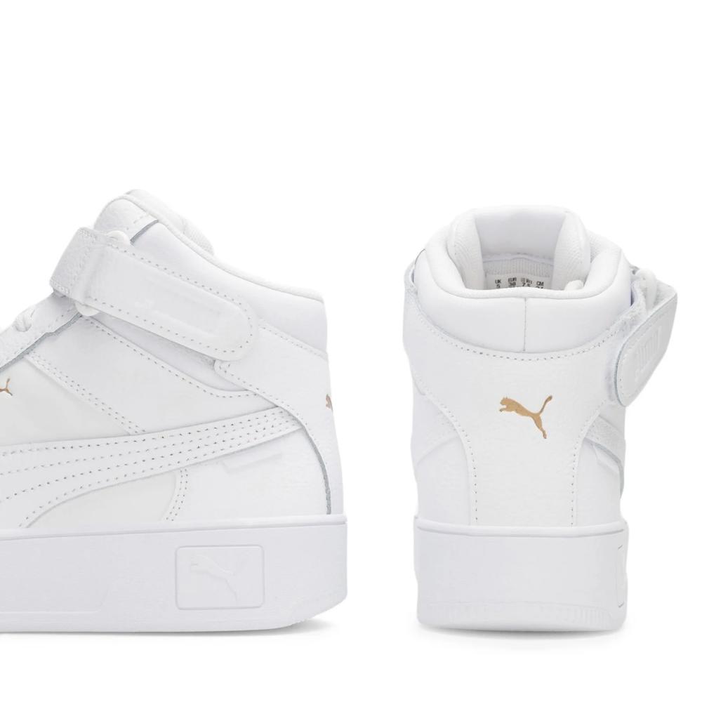 Foto 8 pulgar | Tenis Puma Carina Street Mid Blancos para Mujer