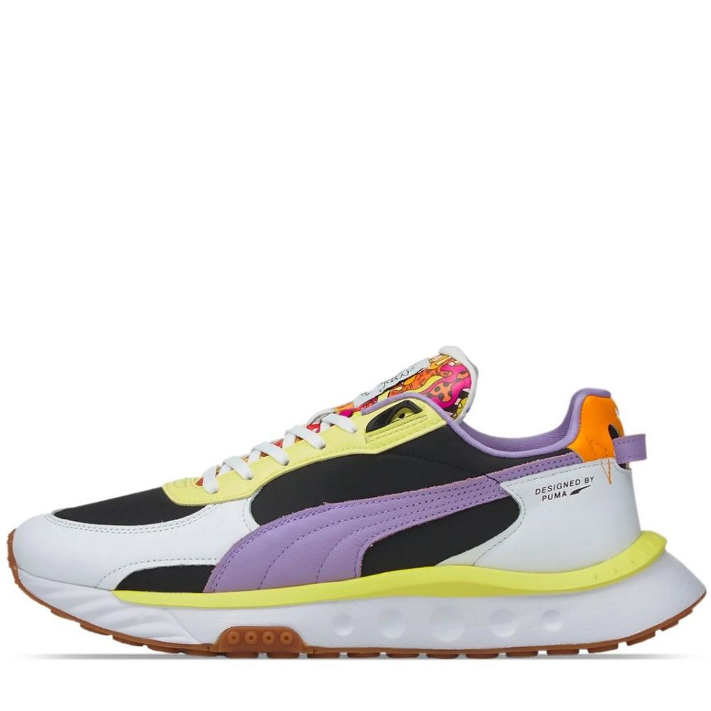 Tenis Puma Wild Rider Romero Britto 381097-01 Blancos para Mujer