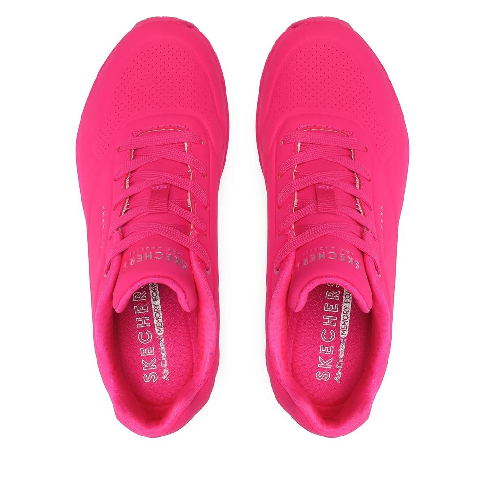 Foto 4 pulgar | Tenis Skechers Uno 73667htpk Fucsia para Mujer