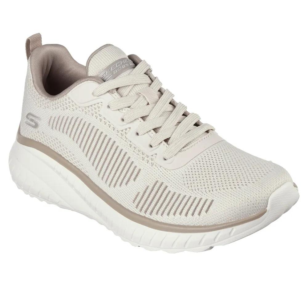 Foto 4 pulgar | Tenis Skechers Bobs Squad Chaos 117228nttp Beige para Mujer