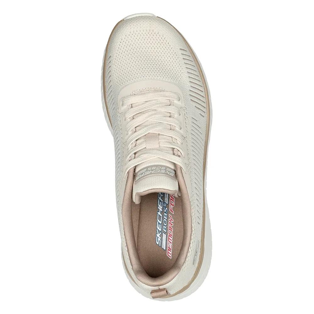 Foto 5 pulgar | Tenis Skechers Bobs Squad Chaos 117228nttp Beige para Mujer