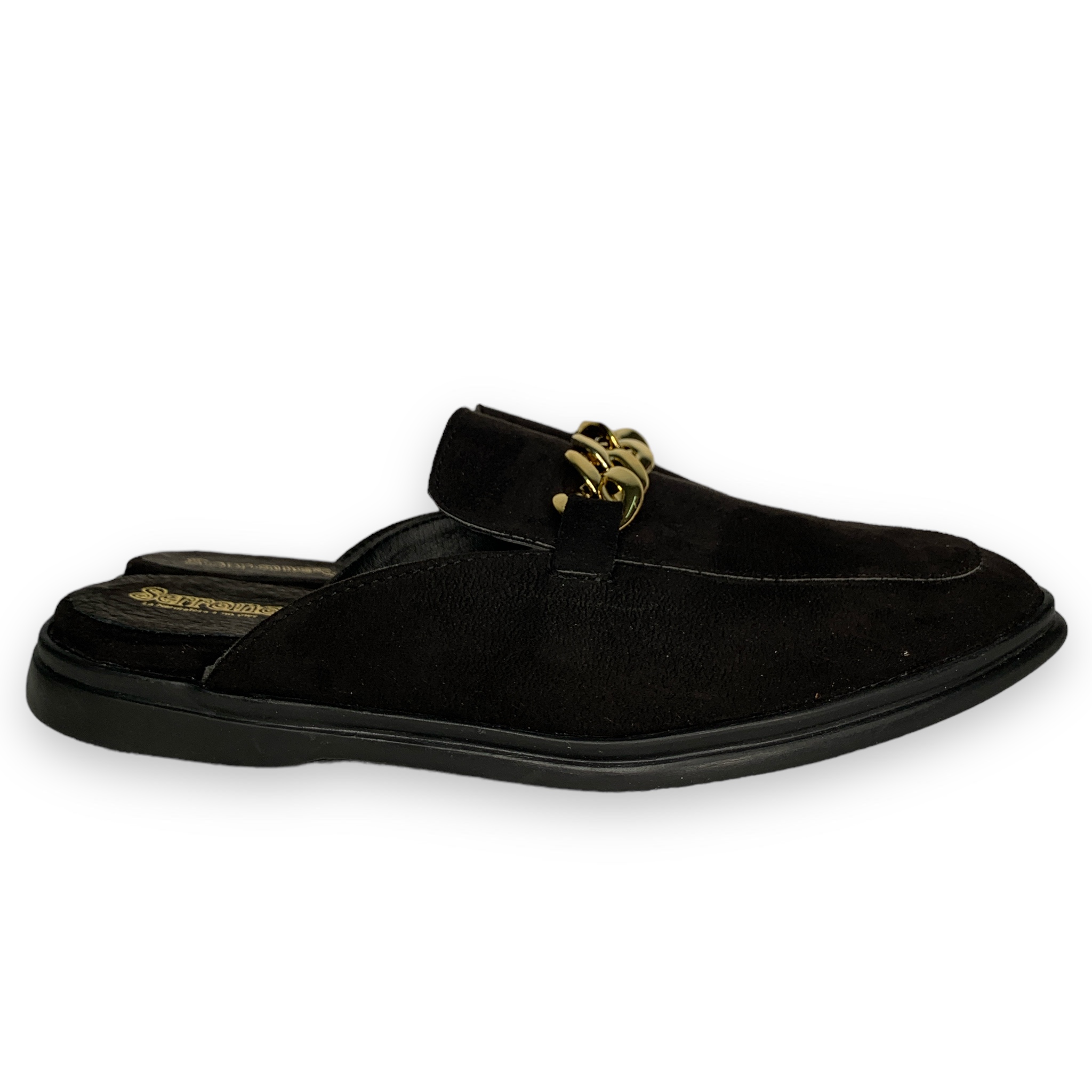 Foto 2 | Flats Mules Prisco David Serrano, 541PRINGRO, Color Negro Con Cadena