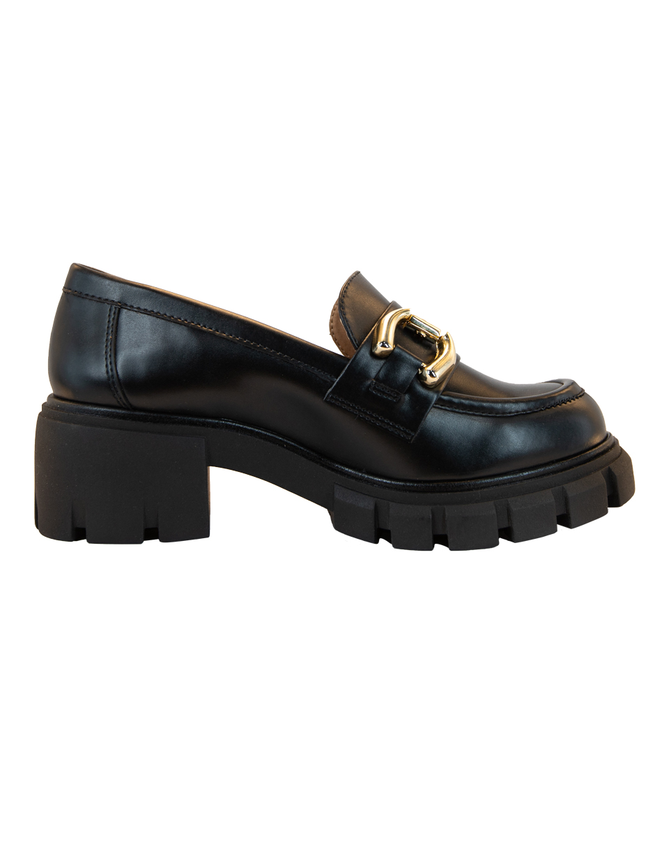 Foto 2 pulgar | Zapato Casual Salamandra 23MJZA0310 color Negro Mocasín Confort para Mujer