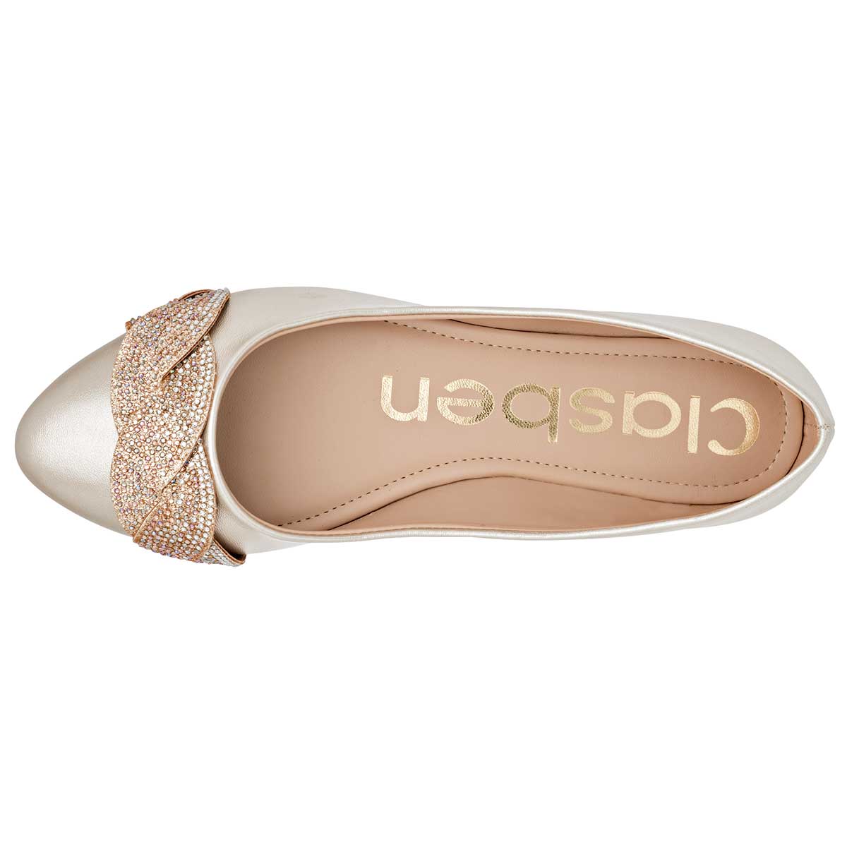 Foto 3 pulgar | Balerina Clasben Dorado para Mujer