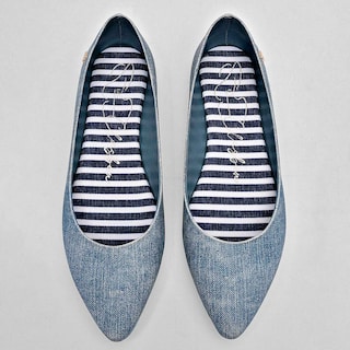 Foto 3 | Balerina para Mujer Clasben Azul 124970-e