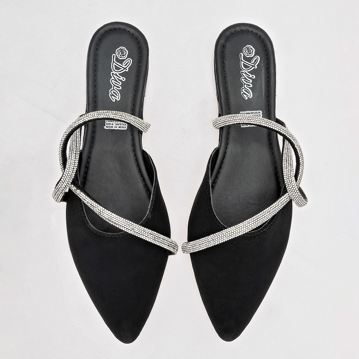 Foto 4 pulgar | Zapatos para Mujer Celex Negros con Plateado