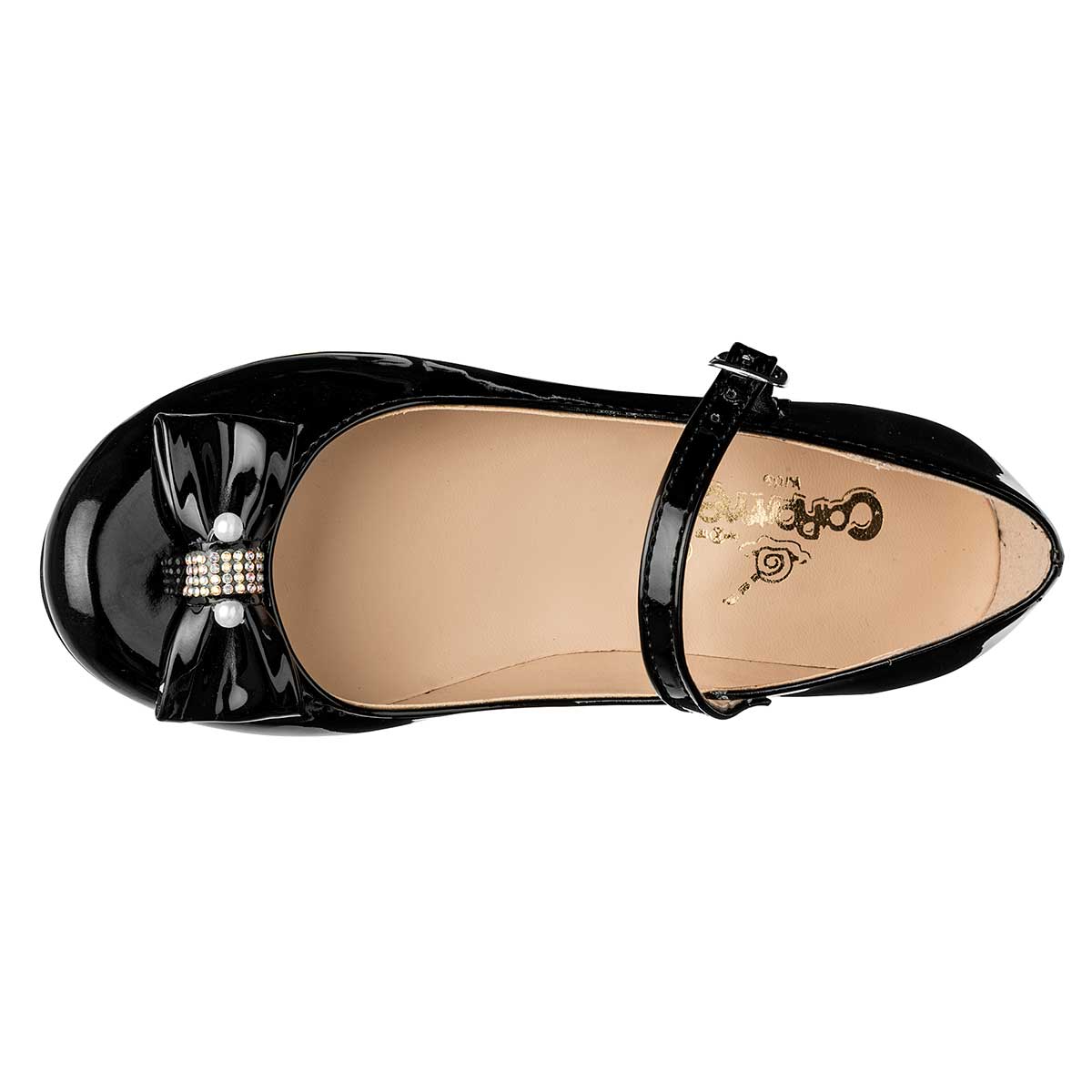 Foto 3 pulgar | Zapatillas De Fiesta Caramel Negro Charol Código 116412-2 para Mujer