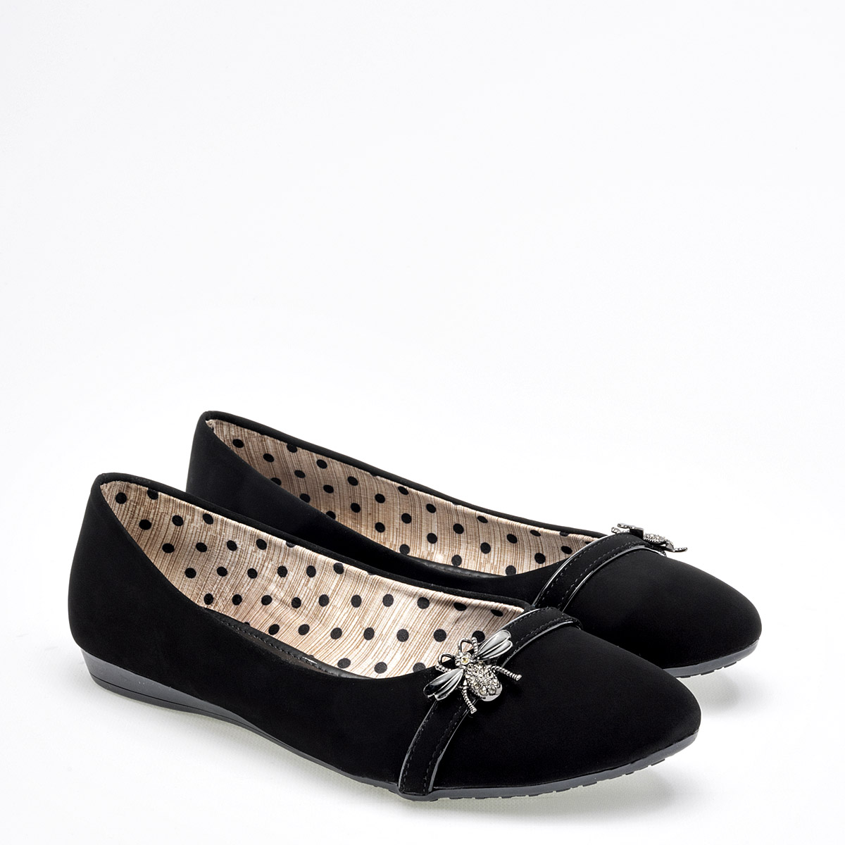 Foto 3 pulgar | Flats Clasben 124942-e Negras para Mujer
