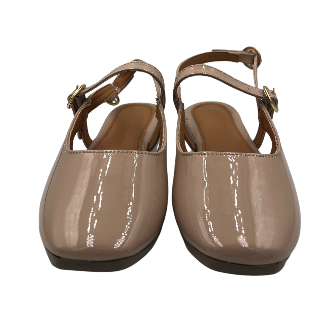 Foto 3 pulgar | Flats Bailarina Zenda Shoes Beige con Hebillas