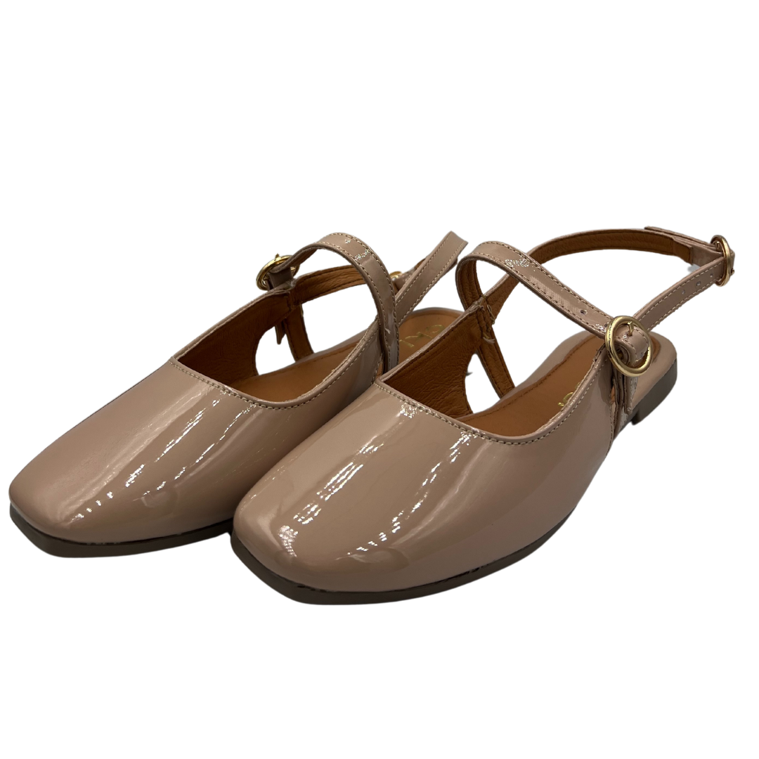 Foto 4 pulgar | Flats Bailarina Zenda Shoes Beige con Hebillas