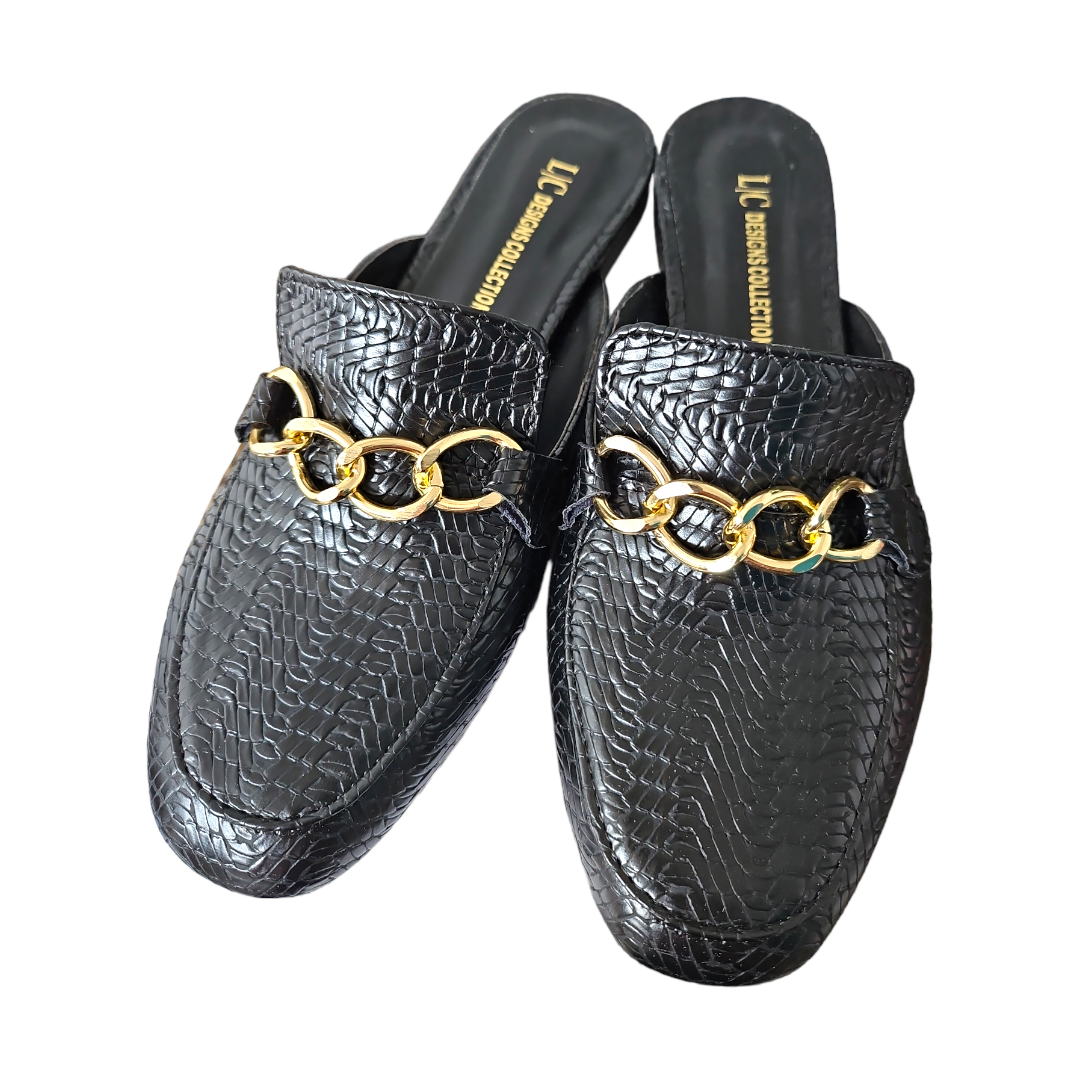 Foto 4 | Mules Ratan Negro Lc