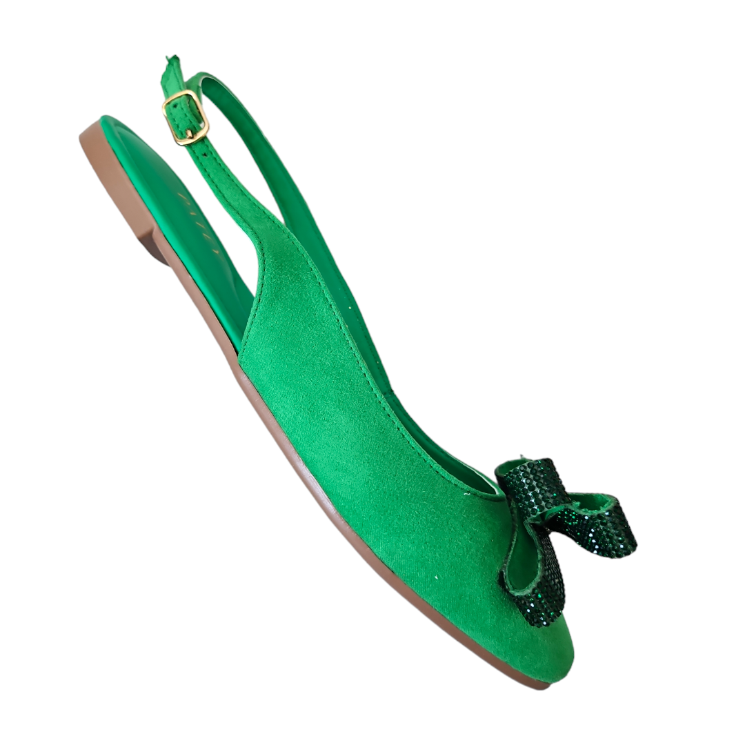 Foto 2 pulgar | Flat Verde Moño Cristal Patey Woman