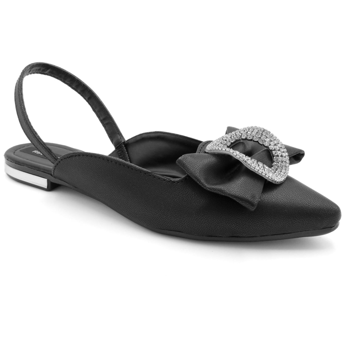 Foto 2 pulgar | Flats Puntales Exterior Piel Sintética Color Negro Para Mujer De Rbcollection