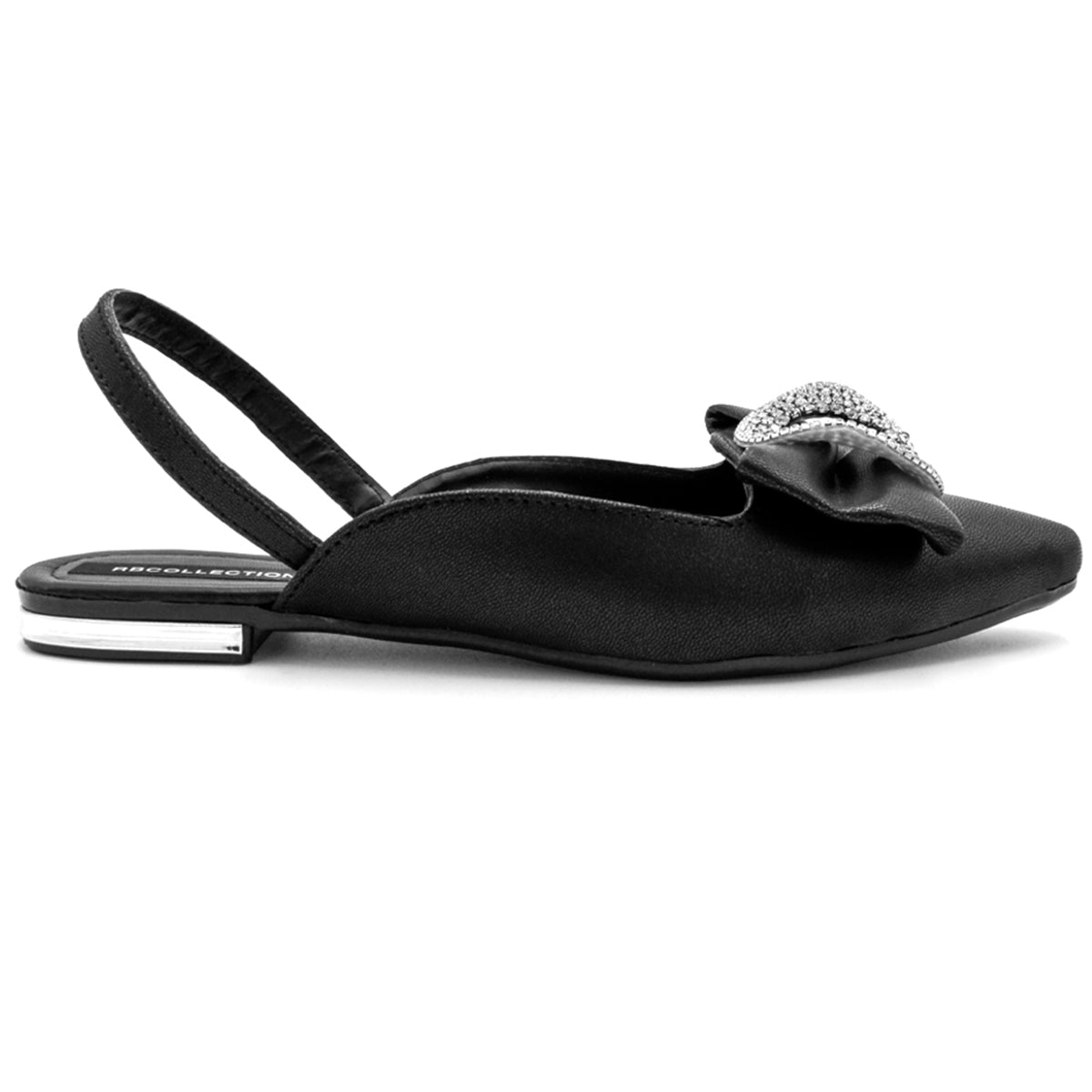 Foto 3 pulgar | Flats Puntales Exterior Piel Sintética Color Negro Para Mujer De Rbcollection