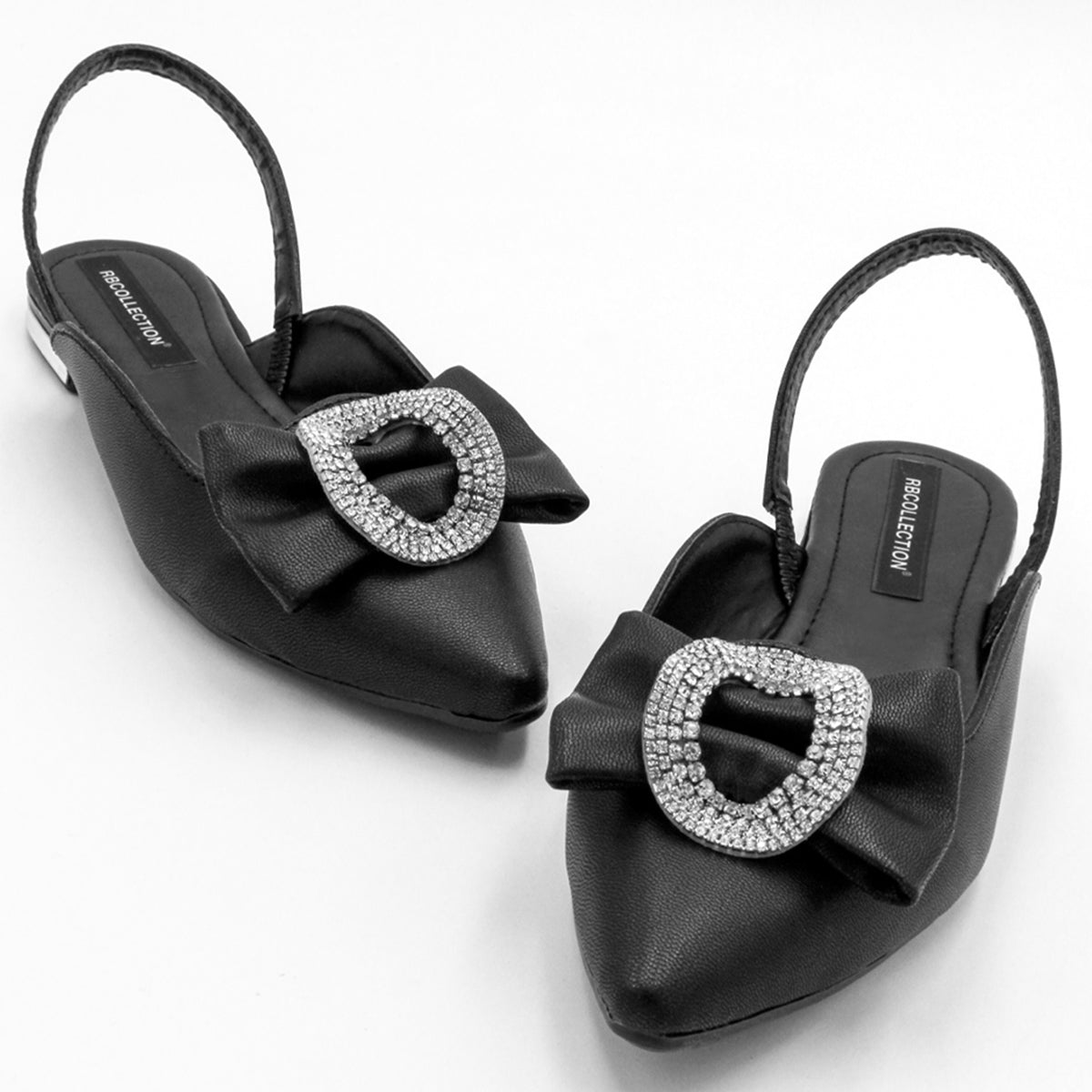 Foto 5 pulgar | Flats Puntales Exterior Piel Sintética Color Negro Para Mujer De Rbcollection