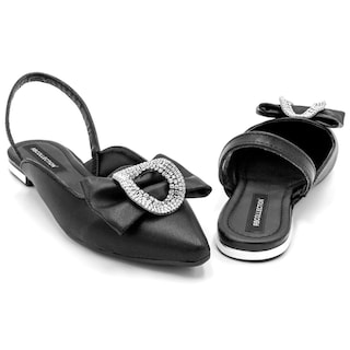 Foto 5 | Flats Puntales Exterior Piel Sintética Color Negro Para Mujer De Rbcollection