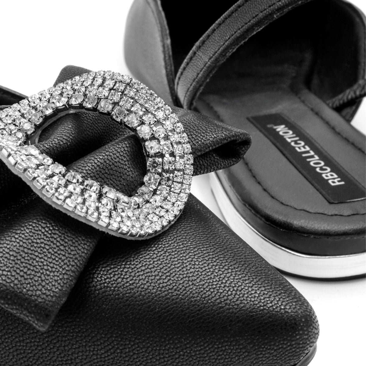 Foto 7 pulgar | Flats Puntales Exterior Piel Sintética Color Negro Para Mujer De Rbcollection