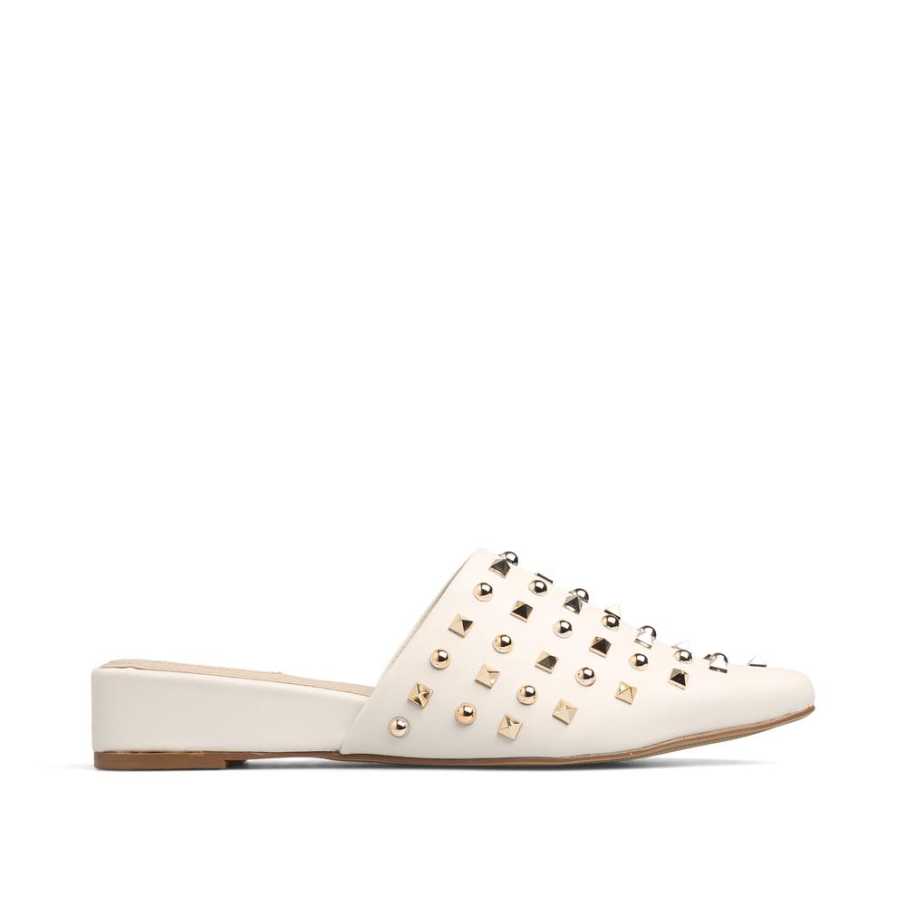 Flats  Destalonado Mada Galiana Negro Para Mujer Blanco