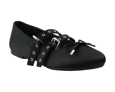 Foto 1 | Flats Para Mujer Lob Footwear Satin Negro 91904999