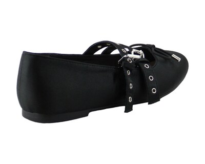 Foto 3 | Flats Para Mujer Lob Footwear Satin Negro 91904999