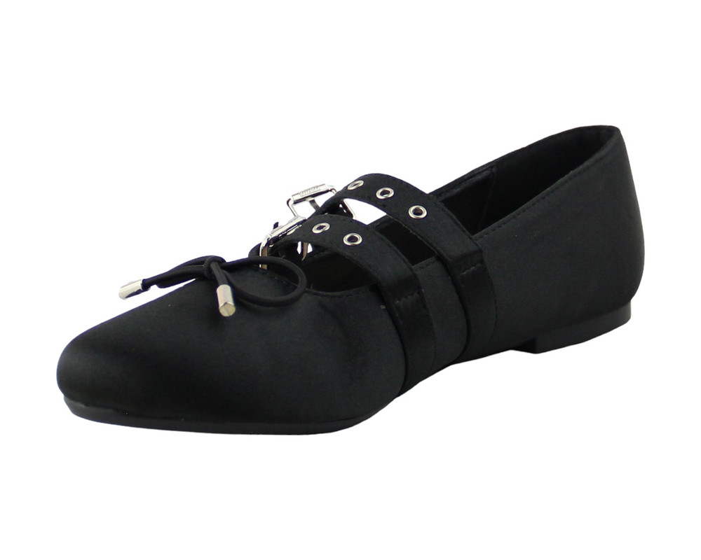Foto 7 pulgar | Flats Para Mujer Lob Footwear Satin Negro 91904999