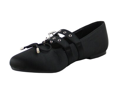 Foto 6 | Flats Para Mujer Lob Footwear Satin Negro 91904999