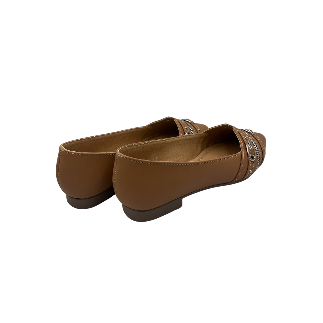 Foto 4 pulgar | Zapatos Camel Planos Para Mujer, Con Punta Puntiaguda, De Punto, Para Ballet, Cómodos Y Elegantes