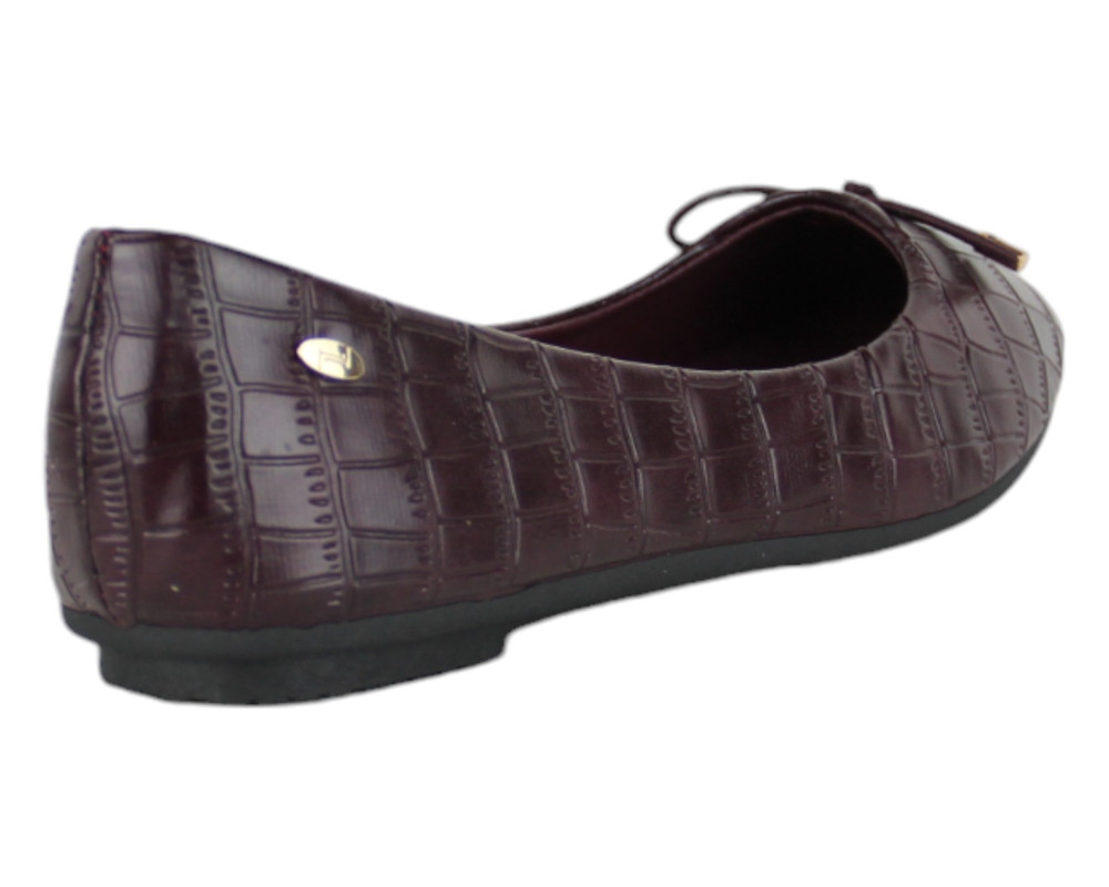 Foto 4 pulgar | Flat Para Mujer Lob Footwear Pu Croc Rojo 56204557