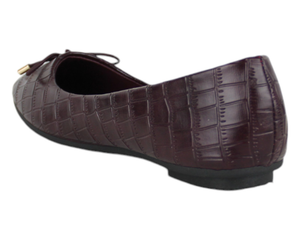 Foto 4 | Flat Para Mujer Lob Footwear Pu Croc Rojo 56204557