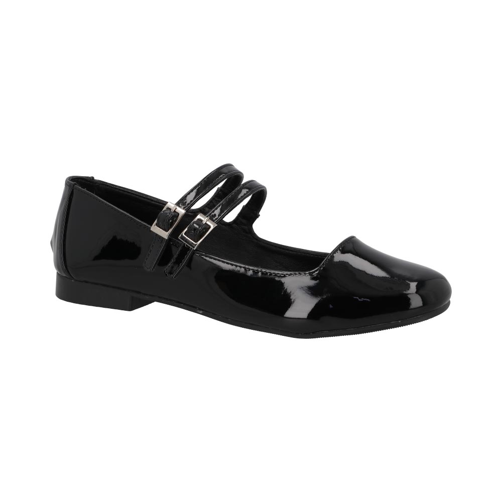 Foto 1 | Ballerina Cosmo Paris 901 Color Negro Flats Para Mujer En Charol Tallas 23 A  26