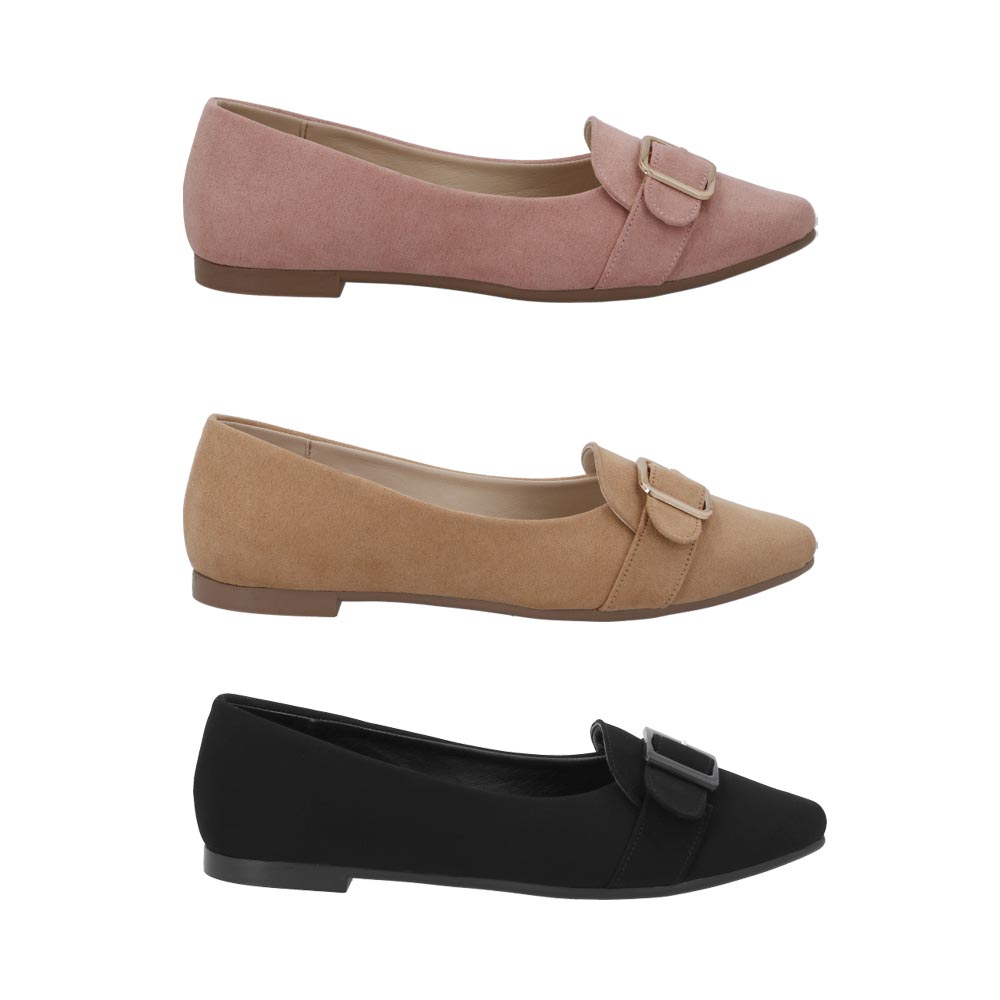 Foto 3 pulgar | Ballerina 3pack Cosmo Paris 615 Para Mujer 3 Pares De Flats Color Camel/negro/muave