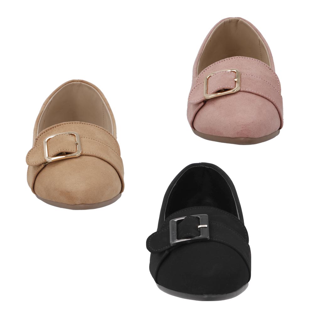 Foto 6 pulgar | Ballerina 3pack Cosmo Paris 615 Para Mujer 3 Pares De Flats Color Camel/negro/muave