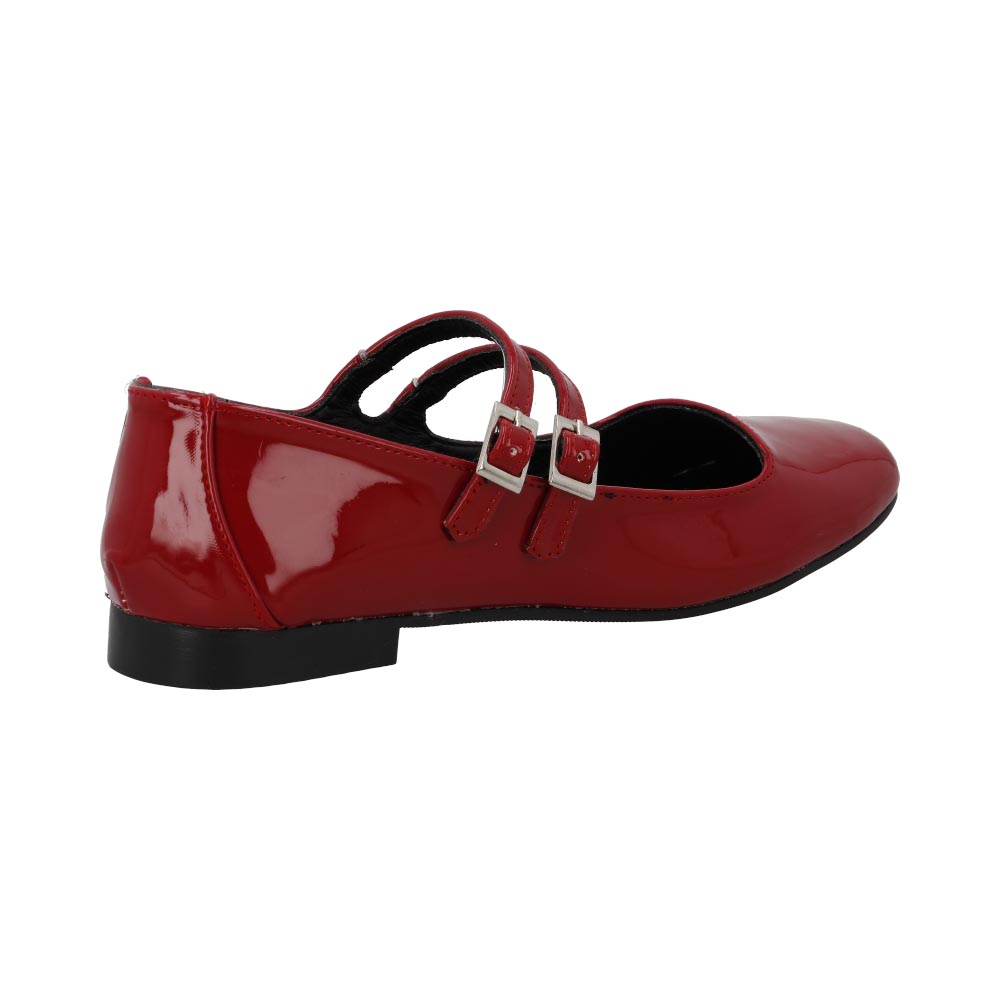 Foto 3 | Ballerina Cosmo Paris 901 Color Rojo Flats Para Mujer En Charol Tallas 23 A  26