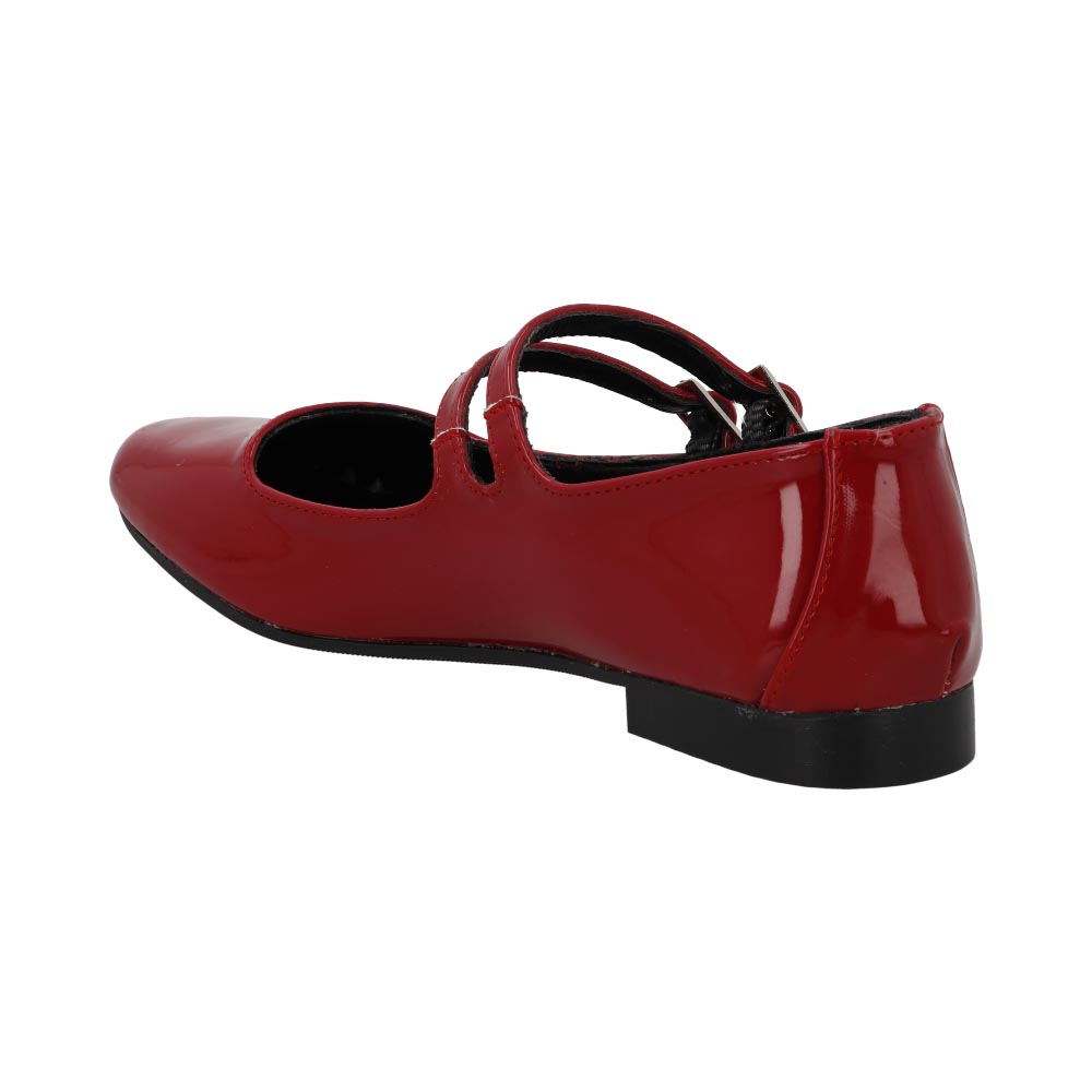 Foto 5 pulgar | Ballerina Cosmo Paris 901 Color Rojo Flats Para Mujer En Charol Tallas 23 A  26