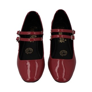 Foto 6 | Ballerina Cosmo Paris 901 Color Rojo Flats Para Mujer En Charol Tallas 23 A 26