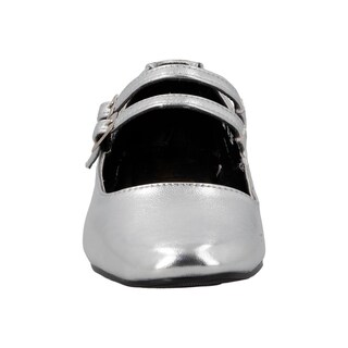 Foto 5 | Ballerina Cosmo Paris 901 Color Platado Flats Para Mujer En Charol Tallas 23 A 26