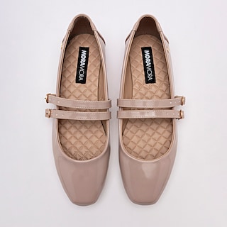 Foto 3 | Moramora Balerina Para Mujer Beige