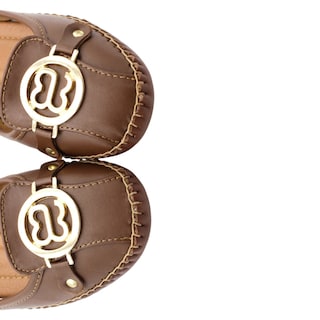 Foto 5 | Flats Clásicas Exterior Piel Color Café Para Mujer De Rbcollection