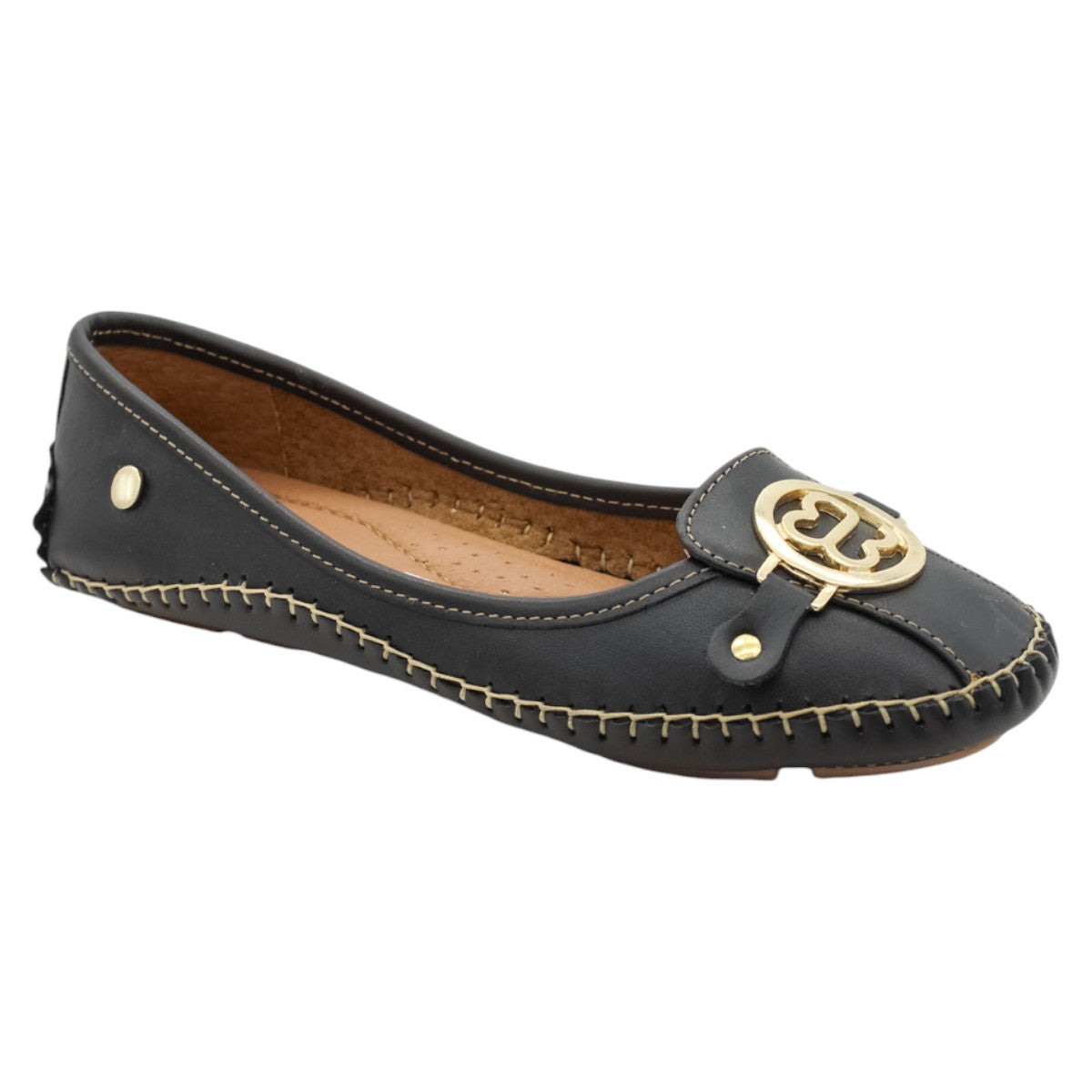 Flats Clásicas Exterior Piel Color Negro Para Mujer De Rbcollection