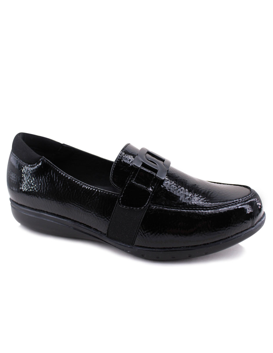 Zapato Manet De Charol Negro Para Mujer