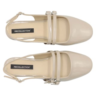 Foto 5 | Flats Charol Beige Rbcollection para Mujer