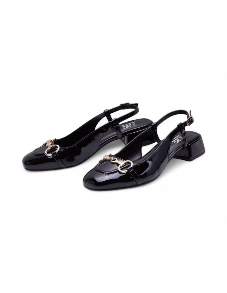 Foto 1 | Flats Calzado Watanabe Color Negro Charol Tacón
