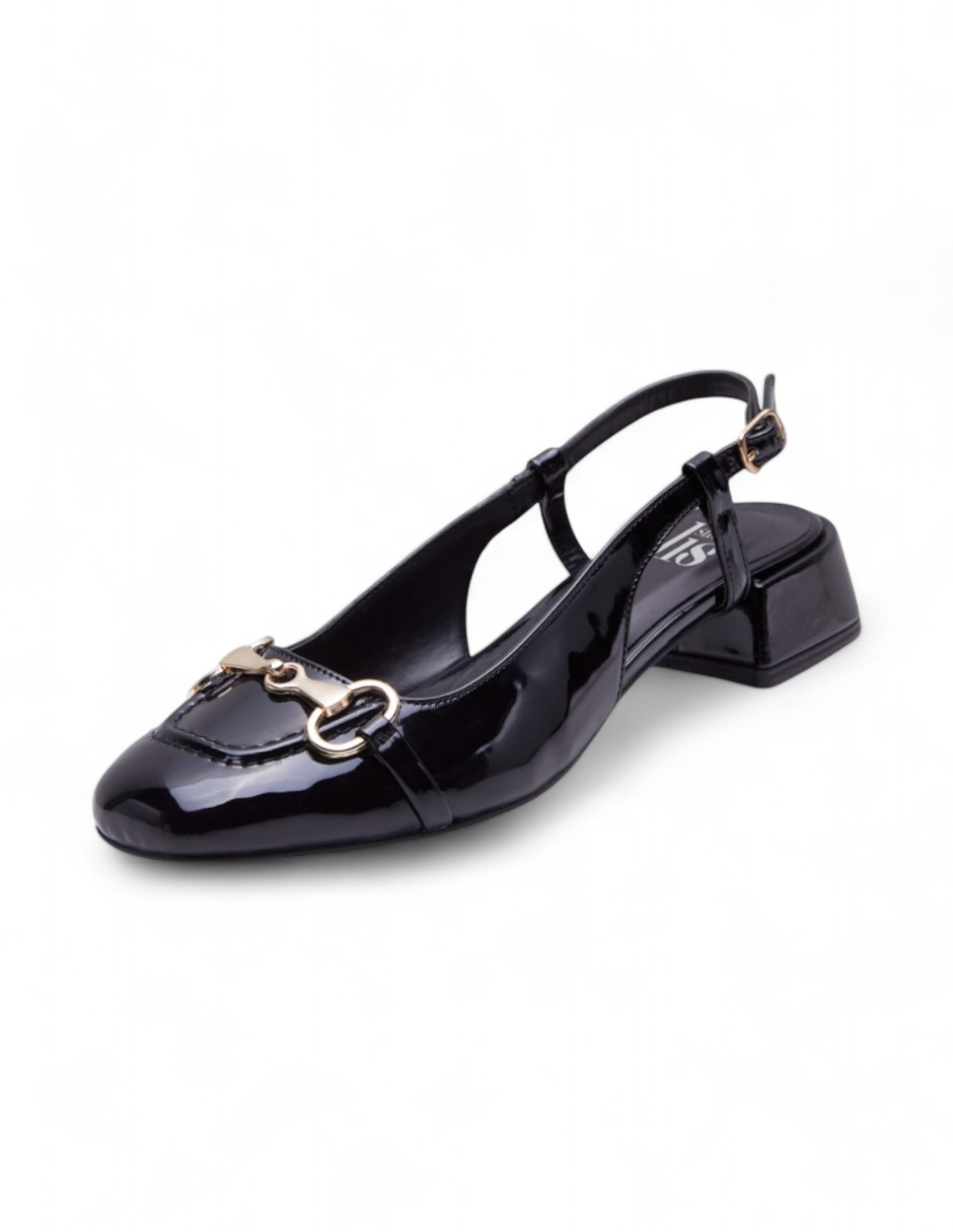 Foto 4 pulgar | Flats Calzado Watanabe Color Negro Charol Tacón