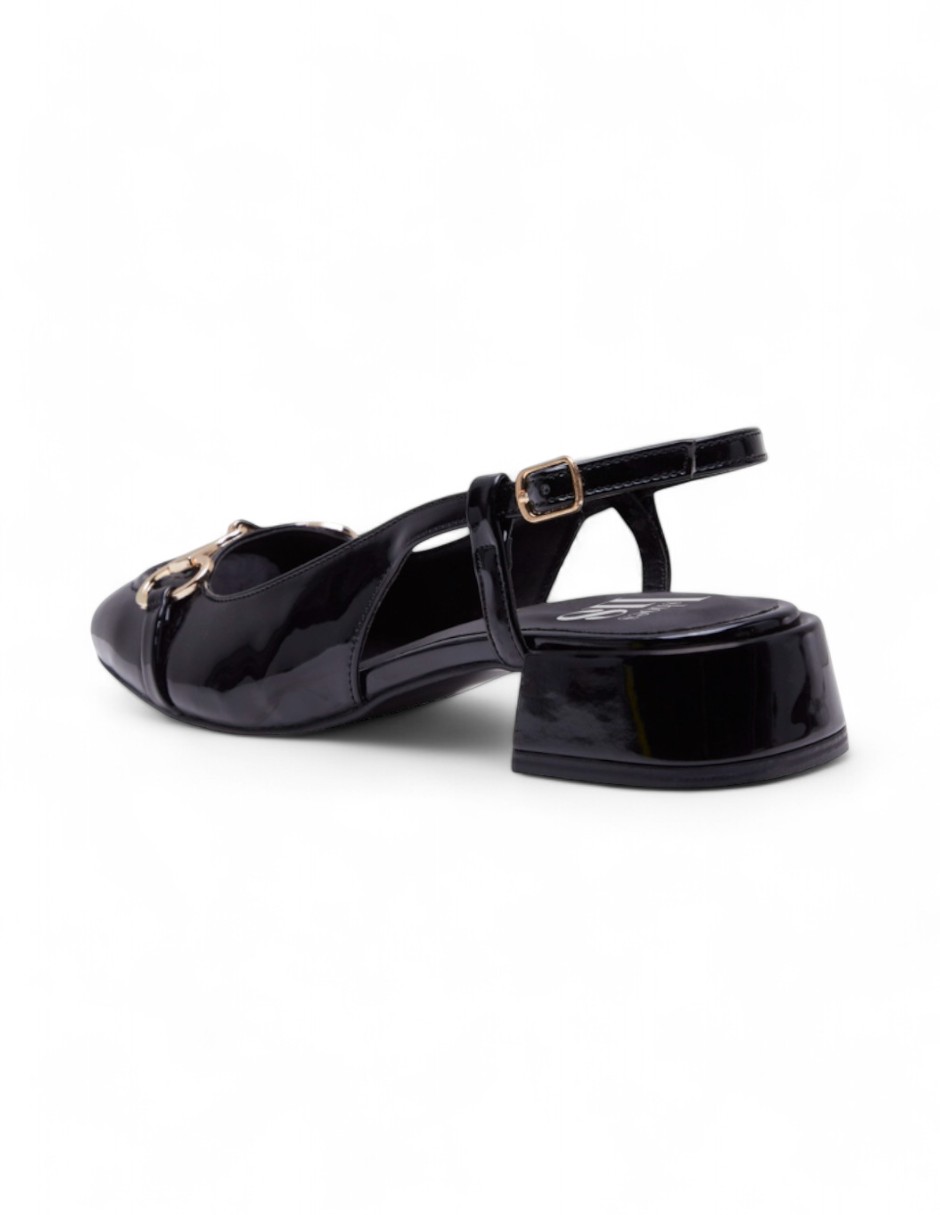 Foto 4 | Flats Calzado Watanabe Color Negro Charol Tacón