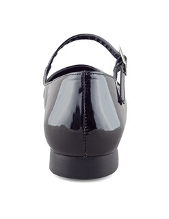 Foto 3 | Flat De Charol Negro Con Correa Fina Para Mujer