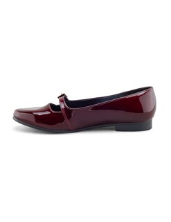Foto 4 | Flat De Charol Vino Con Correa Ajustable Para Mujer