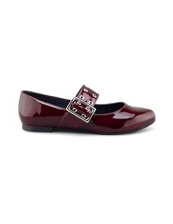 Foto 2 | Flat De Charol Vino Con Hebilla Para Mujer - Diseño Moderno Y Sofisticado